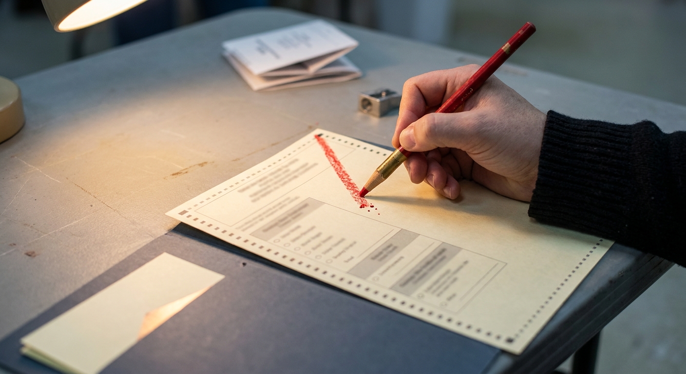 No, a poll worker's mark won't throw out your Michigan ballot